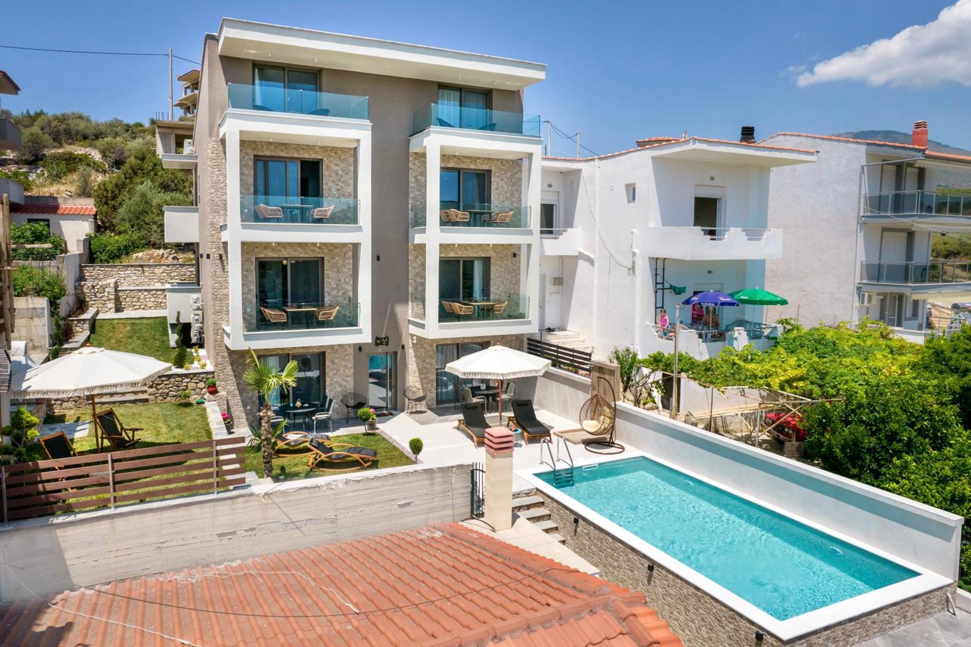 Apartmán Aigli Skala Maries Deluxe Skála Marión Exteriér fotografie